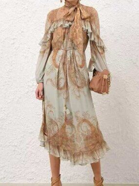 Zimmermann | Dresses | New Zimmermann Lyrical Flare Sleeve Midi Dress In  Blue Floral Print | Poshmark